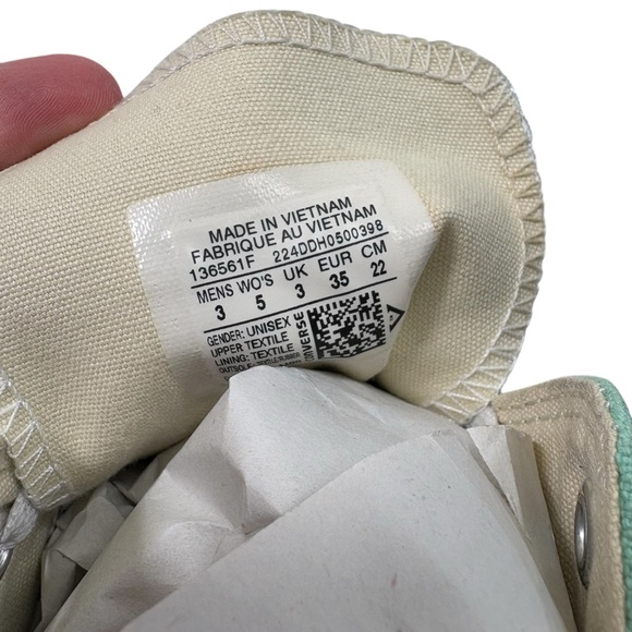 Converse All Star Chuck Taylor High Top Lace Up Teal Sneakers Shoes Womens 5 - Picture 7 of 9